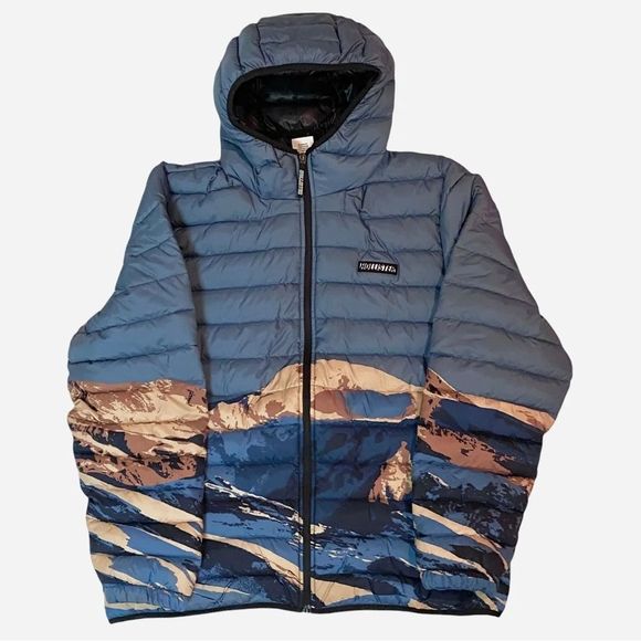 Hollister Men's Destination Graphic Puffer Jacket (Slate Pattern) - Picture 3 of 5